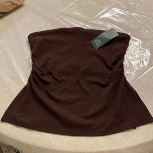 Wild Fable Dark Brown Strapless Top. Nwt